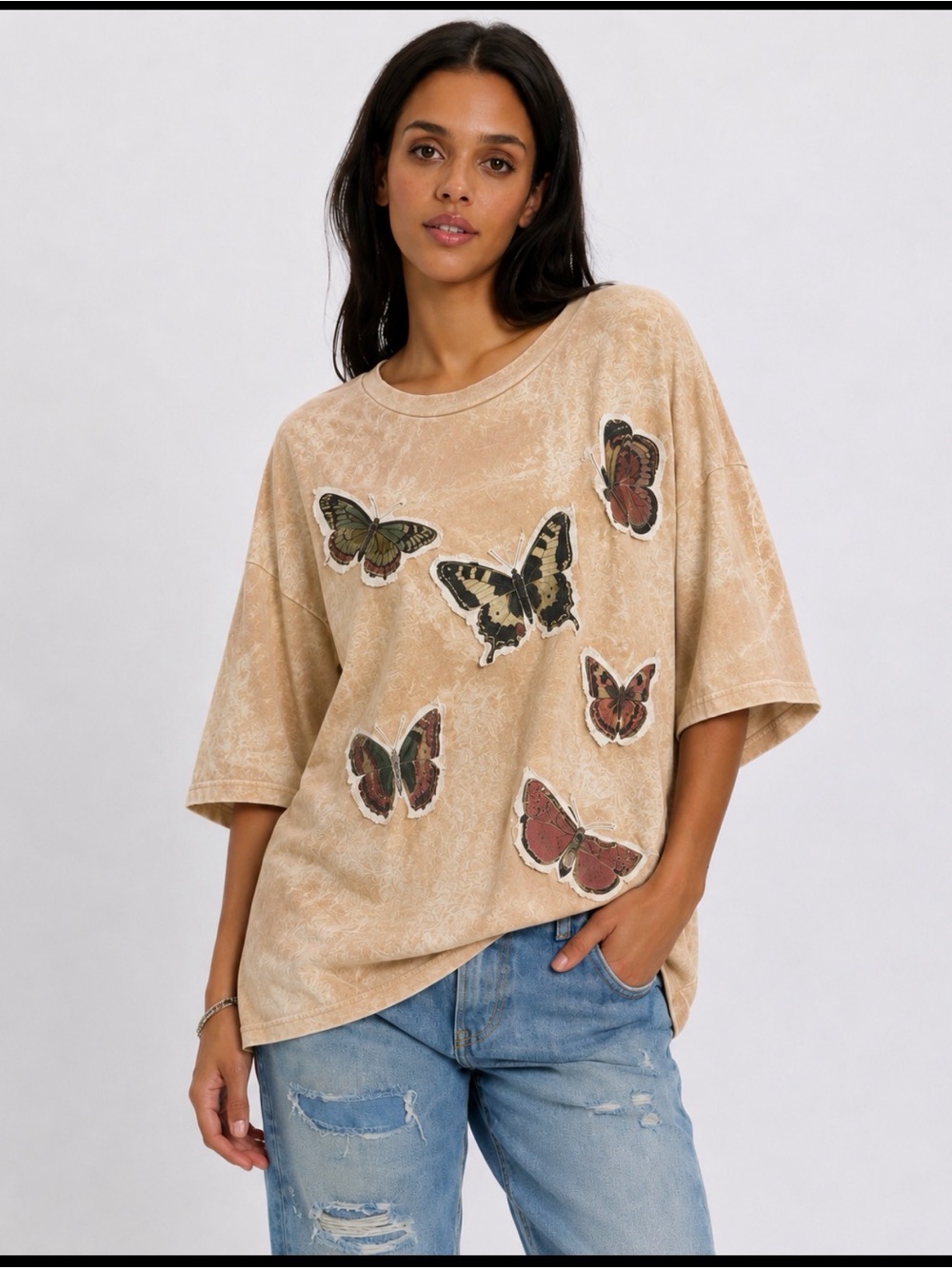 JADED GYPSY BE FREE BUTTERFLY TEE